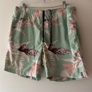 Tommy Bahama Relax Green Tropical Swim Trunks Shorts